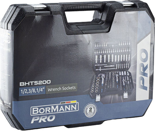 Bormann Pro BHT5200 Καστάνια με Καρυδάκια 1\2" & 1\4" & 3\8" 182τμχ