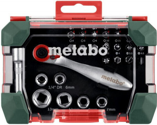 Metabo Ratschen- & Steckschlüssel-Sets 1\4" 26Stück
