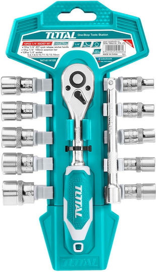 Total Set Ratchet 1\4" 10pcs
