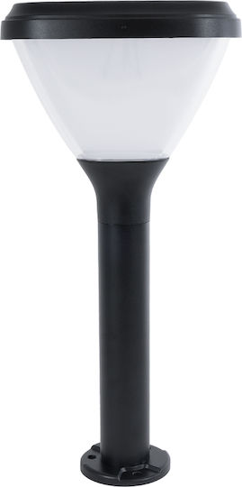 GloboStar Ηλιακό Φωτιστικό Δαπέδου Φανάρι 10W 180lm Ψυχρό Λευκό 6000K με Φωτοκύτταρο IP65