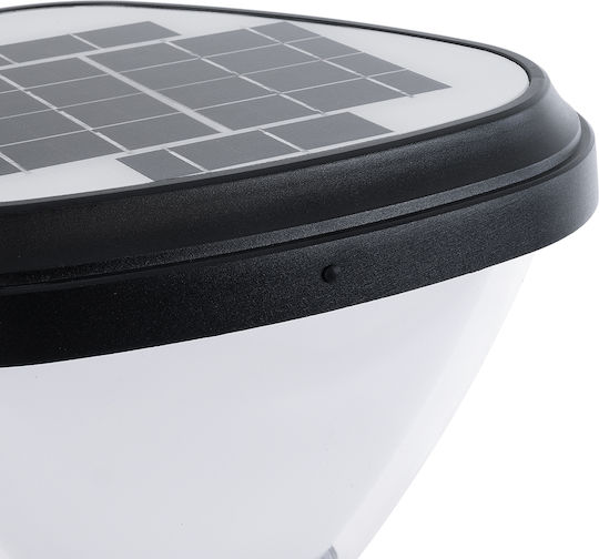 GloboStar Ηλιακό Φωτιστικό Δαπέδου Φανάρι 10W 180lm Ψυχρό Λευκό 6000K με Φωτοκύτταρο IP65
