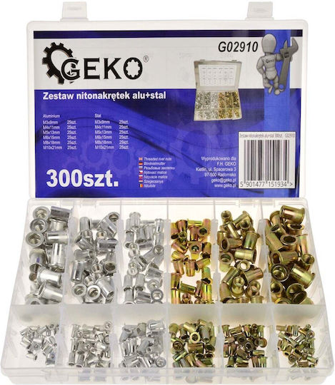 Geko Σετ Κασετίνα με Παξιμάδια 300τμχ