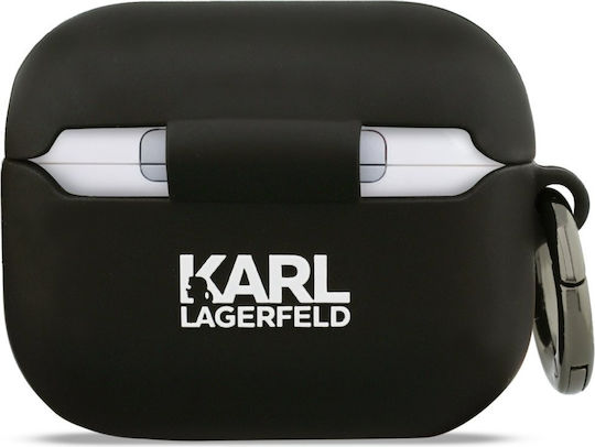 Karl Lagerfeld Βάση Φόρτισης με Γάντζο σε Μαύρο χρώμα για Apple AirPods Pro