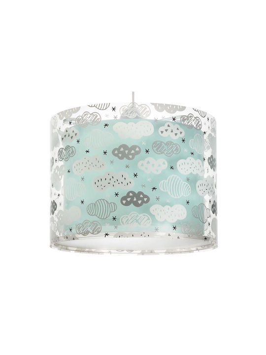 Ango Kids Plastic Single Ceiling Light E27 Clouds Green 23W