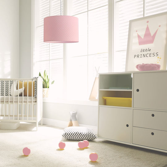 Veis Einfaches Licht Kinderdeckenleuchte Deckenleuchte 15W mit Fassung E27 Rosa 35x24cm