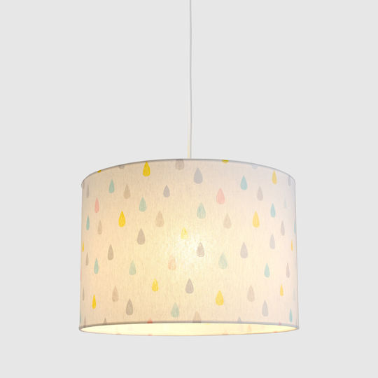 Veis Drops Einfaches Licht Kinderdeckenleuchte Deckenleuchte 60W mit Fassung E27 Weiß 35x24cm