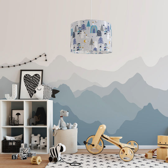 Veis Forest Einfaches Licht Kinderdeckenleuchte Deckenleuchte 60W mit Fassung E27 Gray 35x24cm