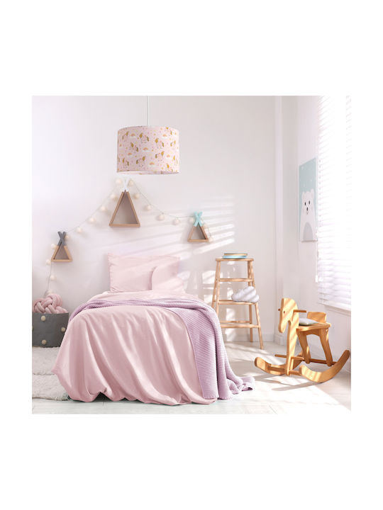 Veis Kids Plastic Single Ceiling Light E27 Pink 15W 35x24cm
