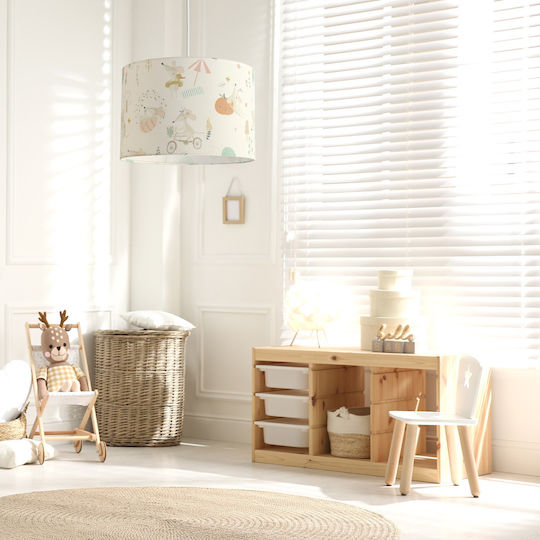 Veis Einfaches Licht Kinderdeckenleuchte Deckenleuchte 15W mit Fassung E27 Beige 35x24cm