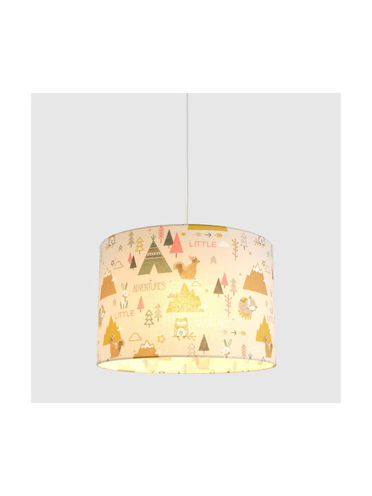 Veis Little Adventures Einfaches Licht Kinderdeckenleuchte Deckenleuchte 60W mit Fassung E27 Mehrfarbig 35x24cm