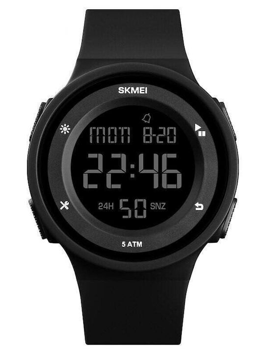 Skmei Digital Women's Watch with Black Rubber Strap