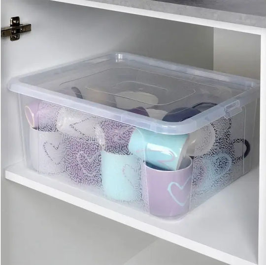 Vilde Vilde Kunststoff Aufbewahrungsbox mit Deckel Transparent 40x33x20cm