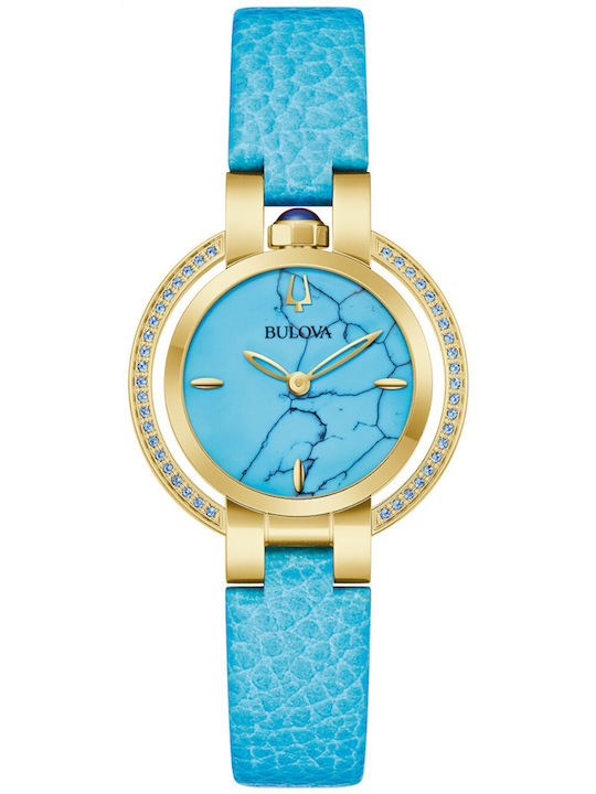 Bulova Кварцов Часовник с Кожена Каишка