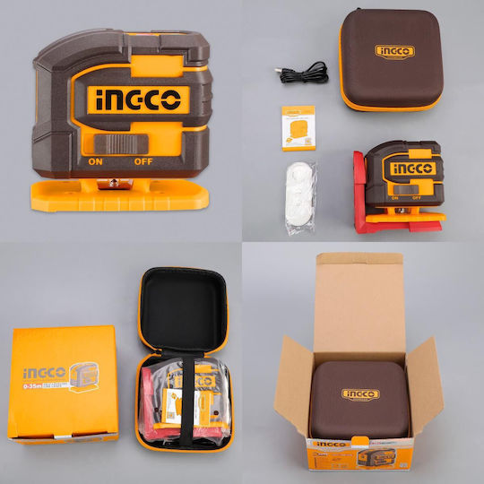 Ingco Self-leveling Linear Laser Level Green Beam with Working Range 35m