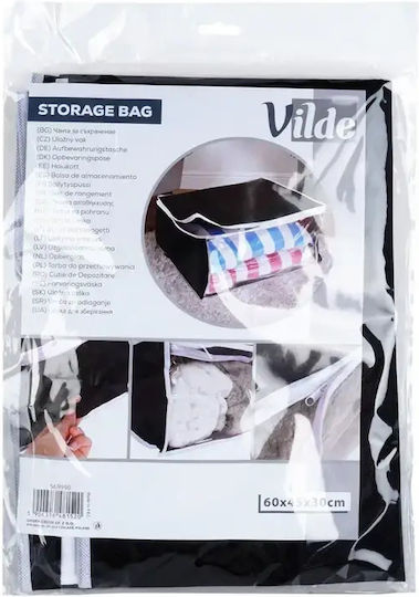 Vilde Fabric Storage Case For Clothes in Black Color 60x45x30cm 1pcs