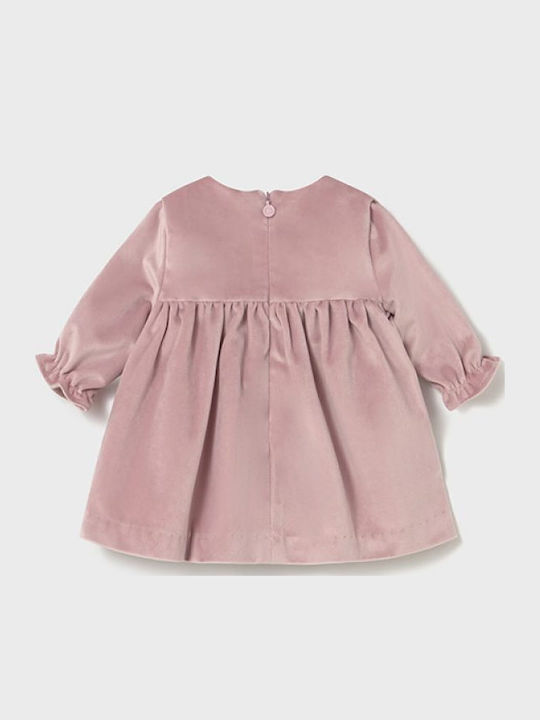 Children's Dress Long Sleeve Velvet Rose Petal