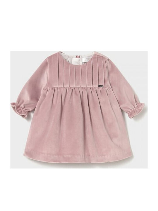 Children's Dress Long Sleeve Velvet Rose Petal