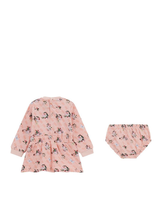 Children's Dress Long Sleeve Salmon