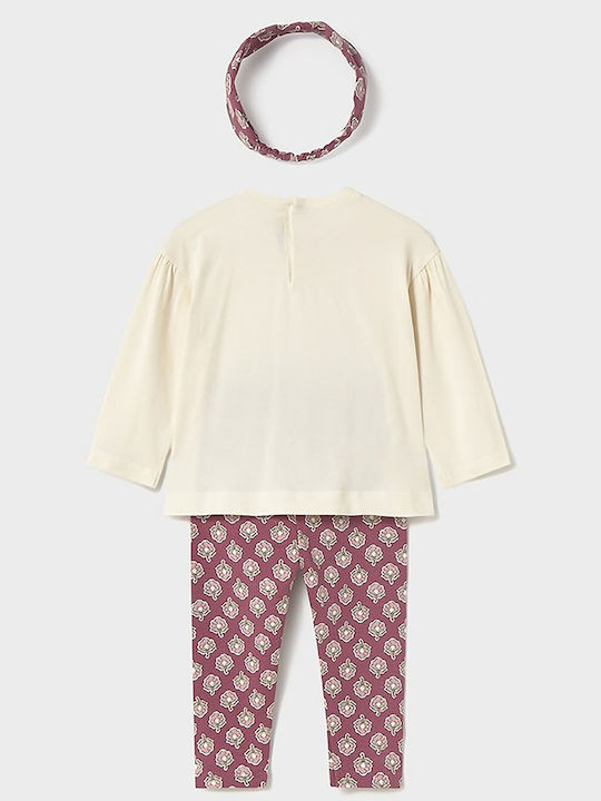 Kinder-Set mit Leggings Winter 3Stück Pink