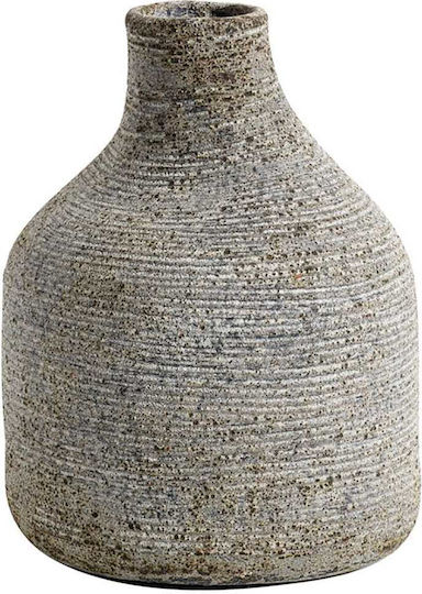 Muubs Διακοσμητικό Βάζο Πήλινο Γκρι Φ13.5xΥ16cm