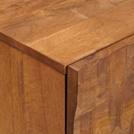 Sideboard made of Wood & Metal with Drawers Acacia Brown Finish 40x33.5x75cm