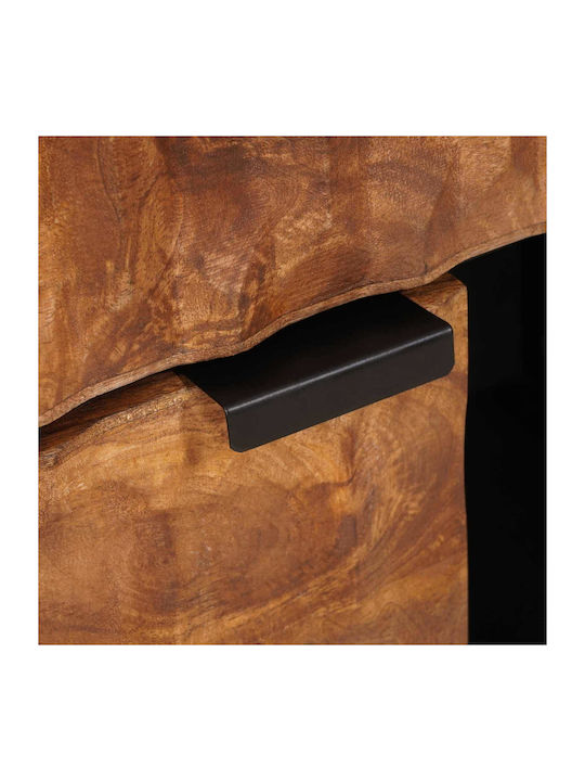 Bufet din Lemn Masiv & Metal Acacia Brown Finish 80x33.5x75cm