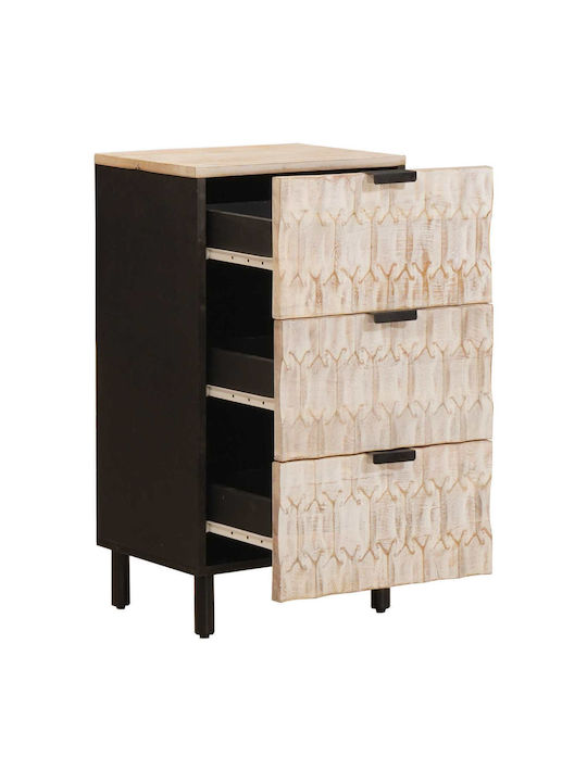 Comoda pentru Dormitor cu 3 sertare Albă 40x33.5x75buc