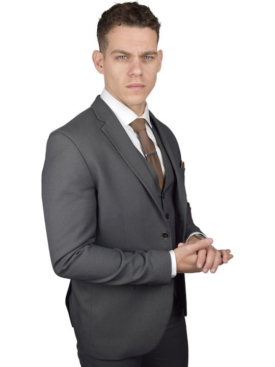Мъжки Костюм С гиле Anthracite