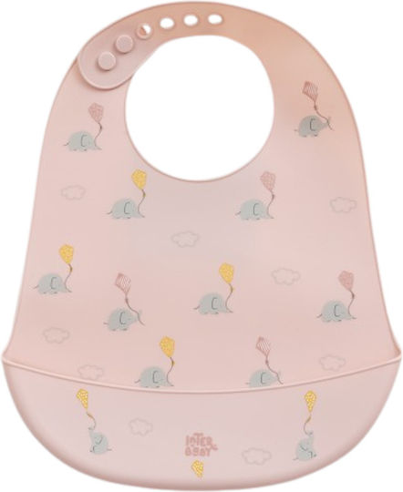 Interbaby Waterproof Bib Silicone Pink for 6 m+