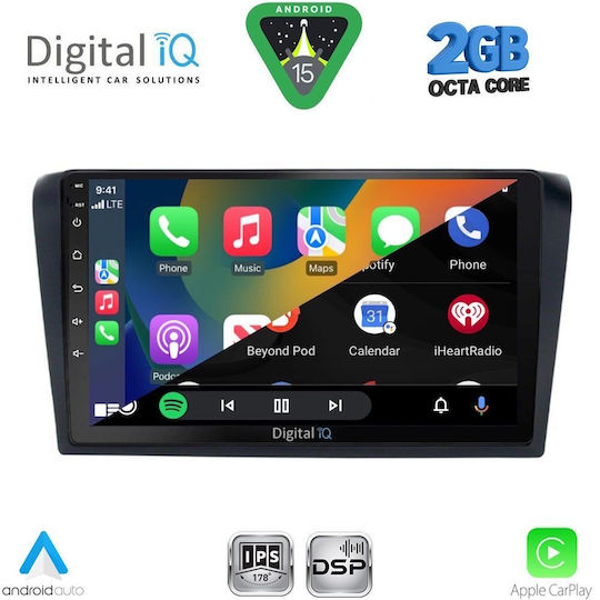 Digital IQ Ηχοσύστημα Αυτοκινήτου για Mazda 3 2003-2008 (Bluetooth/USB/WiFi/GPS/Apple-Carplay/Android-Auto) με Οθόνη Αφής 9"
