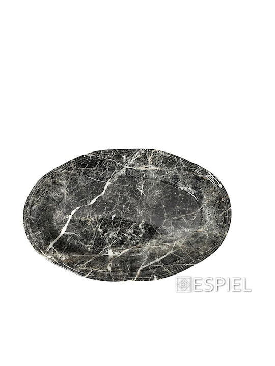 Espiel Marble Serving Platter Oval Black 34x22cm