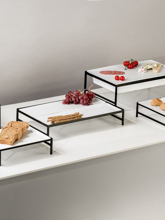 Espiel Wavy Matte Servierplatte Rechteckig Kunststoff White 53x32.5cm 1Stück
