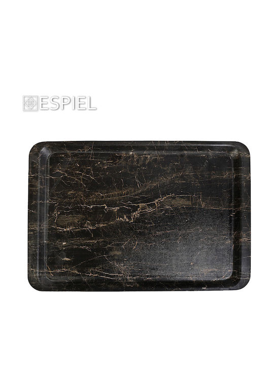 Espiel Black Wood Serving Platter Rectangular Black 46x36cm