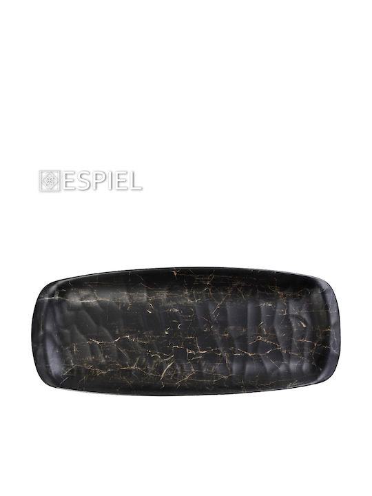 Espiel Black Wood Serving Platter Rectangular Black 20.5x8.5cm