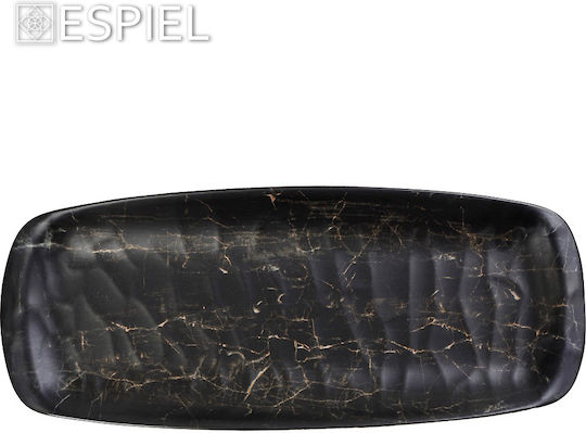 Espiel Black Wood Serving Platter Rectangular Black 20.5x8.5cm