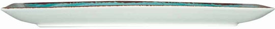 GTSA Serving Platter Rectangular made of Porcelain Blue 21x10.5cm