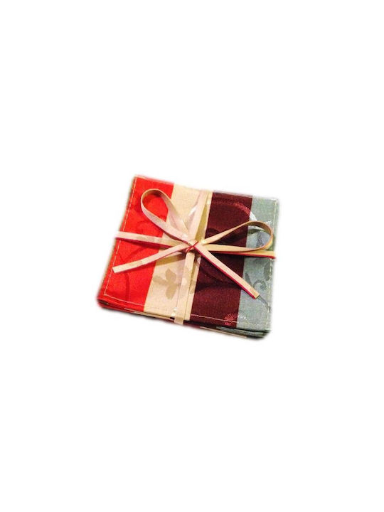 Espiel Stoffuntersetzer Mehrfarbig Untersetzer Stoff Mehrfarbig 10x10cm 4Stück