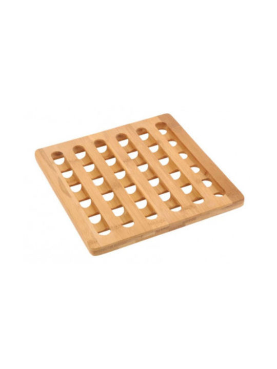Excellent Houseware Round Coaster Wooden Brown 20cm 4pcs