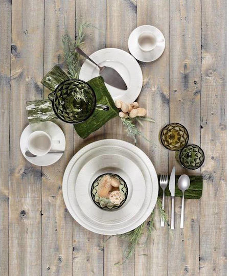Cryspo Trio Tasse Tee aus Porzellan Ivory Cream 230ml