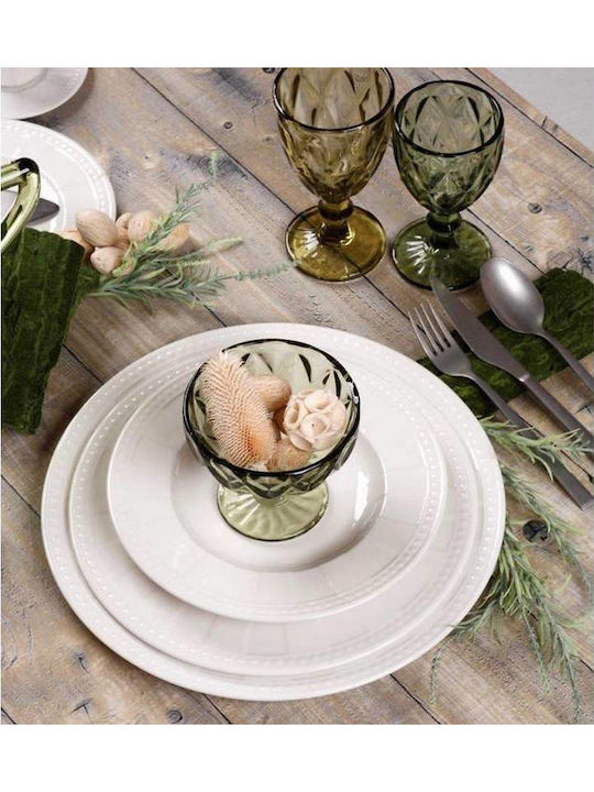 Cryspo Trio Σετ Φλιτζάνια Tσαγιού από Πορσελάνη Ivory Cream 230ml 6τμχ