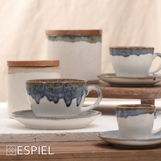 Espiel Essentials Σετ Φλιτζάνια Espresso Κεραμικά Μπλε 90ml 6τμχ