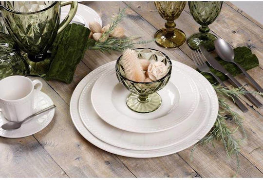 Cryspo Trio Tasse Tee aus Porzellan Ivory Cream 230ml