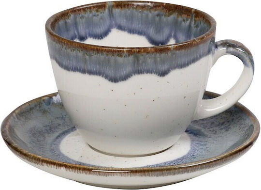 Espiel Essentials Tasse Cappuccino Keramik Blue 350ml