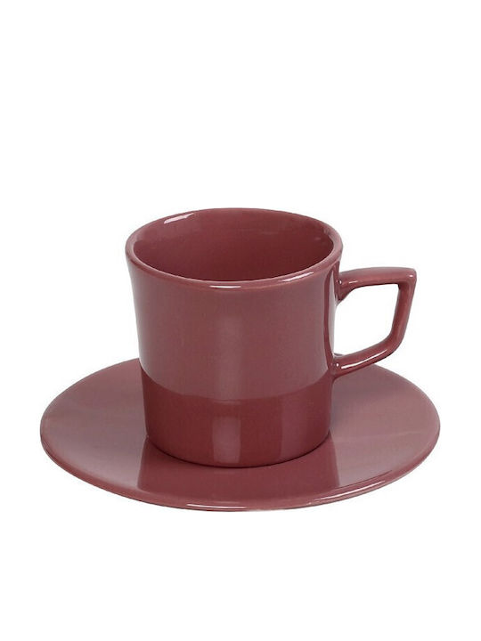 Espiel Essentials Σετ Φλιτζάνια Espresso από Πορσελάνη Pomegranate 100ml 6τμχ