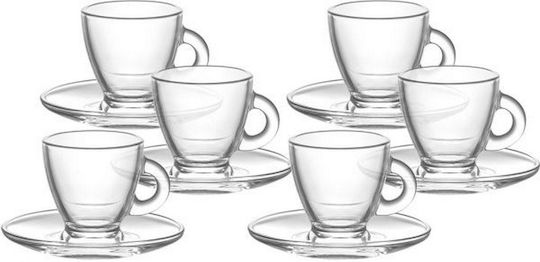 Max Home Tasse Cappuccino Glas Transparent 225ml