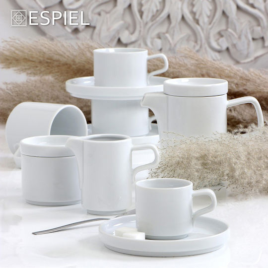 Espiel Good Mood Cană Cappuccino Din porțelan Alb 180ml