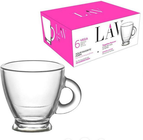 Max Home Tasse Cappuccino Glas Transparent 225ml