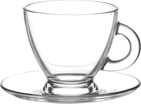 Max Home Tasse Cappuccino Glas Transparent 225ml