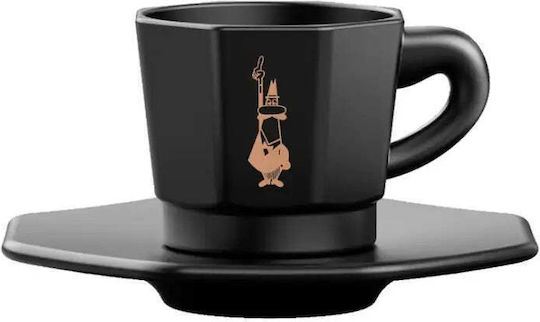 Bialetti Moka Cup Coffee Porcelain Black 75ml