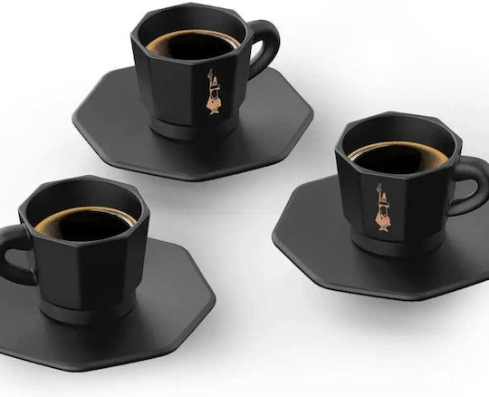 Bialetti Moka Cup Coffee Porcelain Black 75ml